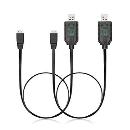 Charger Cable for Splatter Ball Gun, Gel Blaster, Axial SCX24 - 7.4V 2-Pack | Replacement RC Car 2S Lipo Battery Charging Cord