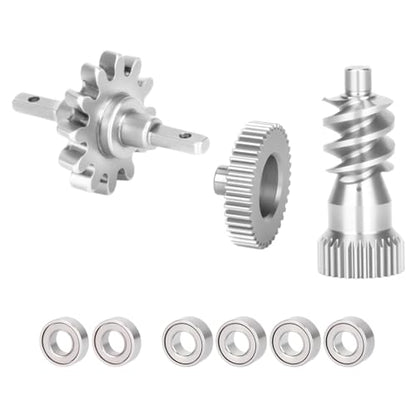 Ultralight Aluminum Transmission Skid Plate Kit,Gearbox with Metal Gears Set for 1/30 Axial SCX30 Upgrade Parts (Stainless Steel Gears) - color: Stainless Steel Gears