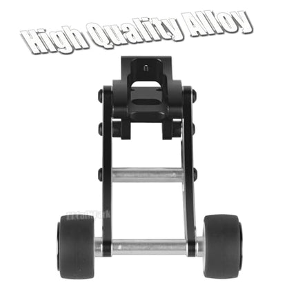 Aluminum Adjustable Wheelie Bar Set Upgrades Part for 1/14 MJX 14209 14210 H14BM High Speed RC Car,RC Adjustable Front Stand Up Wheel Hops Up,Black - color: Black - (Wheelie Bar)