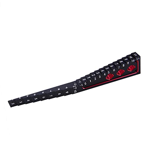 RC Model Car Adjustment Ruler Height Droop Gauge Adjuster Ruler Measuring Tool for 1/10 1/14 1/16 RC On Road Touring Drift car (Red) - color: Red