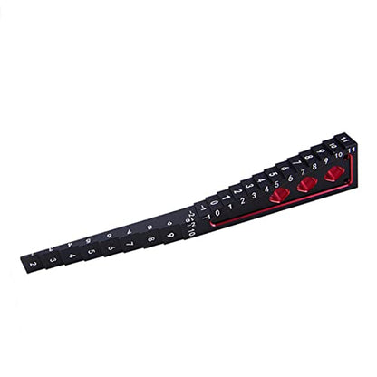 RC Model Car Adjustment Ruler Height Droop Gauge Adjuster Ruler Measuring Tool for 1/10 1/14 1/16 RC On Road Touring Drift car (Red) - color: Red