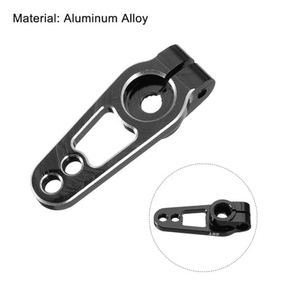 MECCANIXITY Aluminum Alloy 25T Steering Servo Single Sided Black Arm Horn for DIY RC Car/Boat/Airplane Boat Accessories 2 Pcs - color: Black