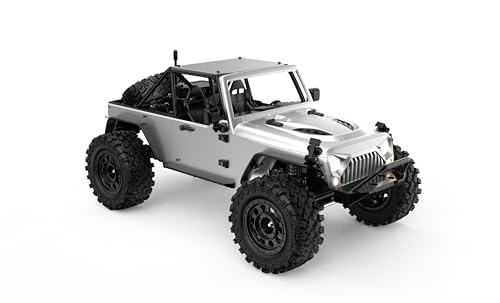 Helidirect MJX H12Y+ 1/12 Scale RC Car High-Torque 3650 Brushless BLDC Motor Aluminum Shell 12km/h 4WD RC Rock Crawler Off-Road All Terrain Model for Adults (Silver (H12Y+)) - color: Silver (H12y+)