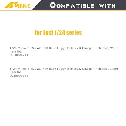 Alum Carbon Fiber Rear Wing Compatible with Losi 1/24 Micro-B Buggy Series Upgrades Part 1PC