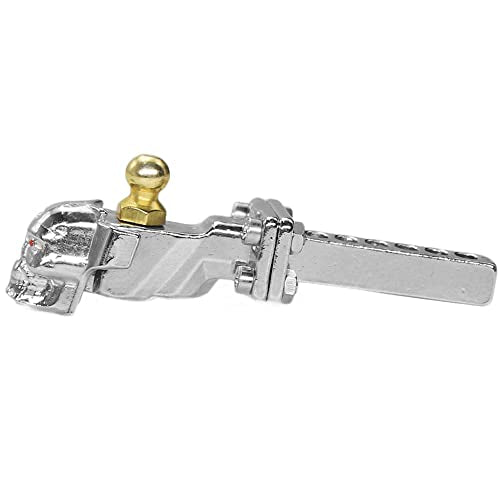 Share Goo Metal Tow Trailer Hook Drop Hitch Receiver Compatible with Traxxas TRX-4 90046 90047 SCX10 RC4WD D90 1/10 RC Crawler Car Rear Bumper Hook (Silver)