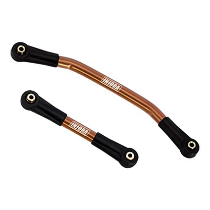 INJORA Steering Link Stainless Steel with Plastic Rod Ends for 1/24 RC Crawler Car Axial SCX24 C10 Deadbolt JLU Gladiator Bronco（Bronze） - color: Bronze