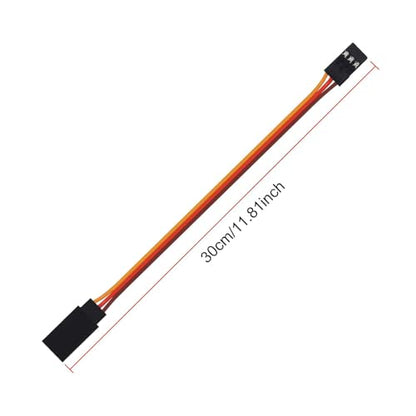 10PCS 300mm Servo Extension Cable 3-Pin Male to Female 30 Core Lead Wire Cable Connectors Control Board Remote - 30CM