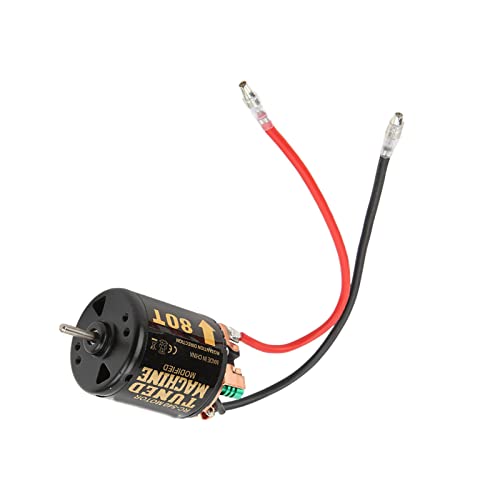 RiToEasysports RC 540 Brushed Motor, 80T High Power External Carbon Brush Upgrade, 1/10 RC Crawler Motor Replacement for Axial SCX10 90046 Trail Truck and Rock Crawling