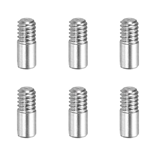 MECCANIXITY 6 Pcs M2 x 5mm Slotted Cylindrical Pins, 304 Stainless Steel Dowel External Thread Locating Parallel Pins Shelf Support Peg Pin for Furniture Installation, DIY Project - size: M2 x 5mm