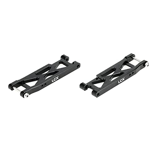 LCX Racing RC Car CNC Machined Aluminum Heavy Duty Rear Suspension Arm Set for LOSI 1/16 Mini-B Buggy 1/18 Mini-T 2.0 Stadium Truck, Upgrades Parts Accessories (Rear Arm Set)