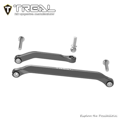 TREAL 7075 Aluminum Front Steering Links for Axial SCX30(Titanium) - color: Titanium