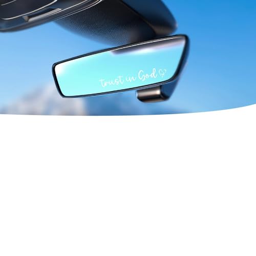 3 Pcs Love Cross Rearview Mirror Window Sticker,Tension Resistant Rear Windshield Body Decorative Sticker,Waterproof Self-Adhesive Decoration,Fits for Most Cars Trucks Suvs (White)