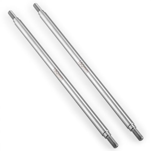 2Pcs M4 Stainless Steel RC Links for 1/10 Axial Wraith SCX10 TRX-4 | 1 Pair RC Steering Linkage Set, 50mm/55mm/60mm/70mm/75mm~155mm - style: 150mm