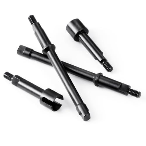 Que-T Heavy Duty Steel CVD Driveshafts +4mm Extended Front Rear Drive Shafts for 1/30 Axial Scx30 RC Crawler Car - size: 4mm Extended
