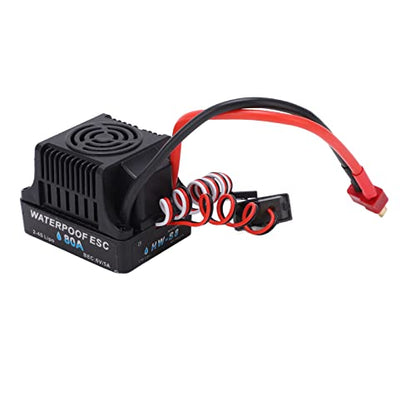 RC 80A Brushless ESC with Smooth Accelerator Linearity, 2 to 4S Water proof Speed Controller for 1/8 RC Car Truck, Inbuilt Efficient Sbec, Multiple Features