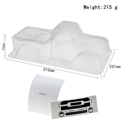 RC Crawlers Components For Trx4 For Axial For Scx10 Ii 90046 For Rgt 86100 For Yk4101 Cc01 Tf2 1/10 12.3inch 313mm Wheelbase Clear Pickup Body Shell Kit Rc Crawler Car Parts