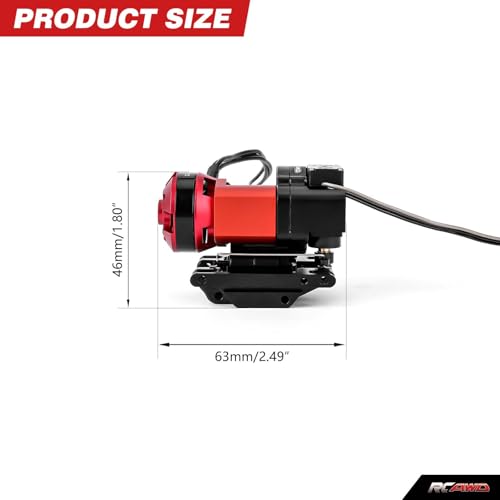 RCAWD 2204 3500KV Brushless Motor Transmission 2 Speed Brushless Gearbox Kit with 30A Brushless Esc Pedals for 1/18 Traxxas TRX4M Upgrades Part - style: 3500kv