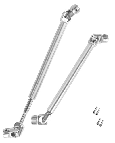 Universal Drive Shaft Upgrades Part for 1/10 SCX10 II Red cat D90 Gen7/Pro GEN8 RC 4WD,Harden Steel #45 RC Driveshafts(135-215MM),2PCS,Silver - size: 135-215mm(2pcs-silver)