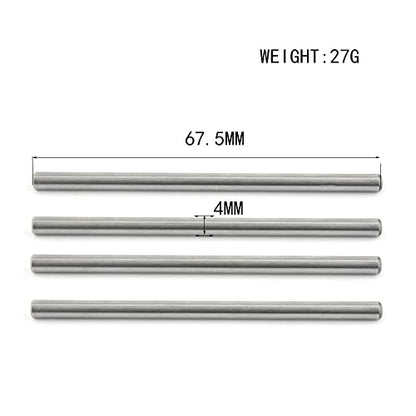 4pcs Suspension Arms Hinge Pins 4x67.5mm AR330381 ARAC5032 for ARRMA 8S 1/5 KRATON Outcast 4x4 8S BLX RC Monster Roller Truck Upgrades Parts(Silver)