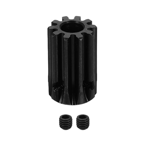 uxcell 1.5 Mod 10T Spur Gear 8mm Bore, 1045 Steel Pinion Gear Black Surface Treatment, 20°Pressure Angle, for Spur Rack and RC Model Car or Motor DIY - size: 1.5 Mod 10T, 8mm