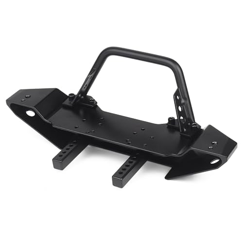 INJORA RC Front Bumper Metal Front Bumper with Led Lights for 1/10 RC Crawler Axial SCX10 90046 SCX10 III AXI03007 TRX-4