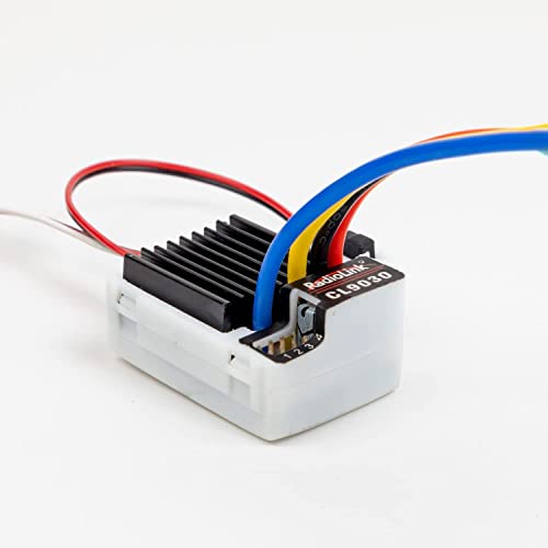 Radiolink Cool 9030 ESC 90A Brushed (2-4S) Waterproof Built-in BEC 5A Selectable 5.5V/7.5V for 1/10 RC Truck Crawlers Tanks Cars Bait Boats (XT60 Plug)
