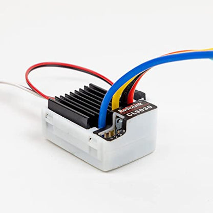 Radiolink Cool 9030 ESC 90A Brushed (2-4S) Waterproof Built-in BEC 5A Selectable 5.5V/7.5V for 1/10 RC Truck Crawlers Tanks Cars Bait Boats (XT60 Plug)