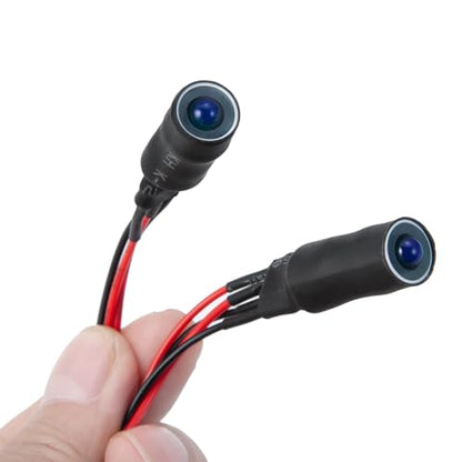 RC Car 2 LEDs Angel Eyes & Demon Eyes LED Light Headlights 10mm Outer Diameter Lamp for 1/10 RC Model Car Crawler Truck Racing Car Headlamps (Inner Blue+Outer Blue) - color: Inner Blue+Outer Blue