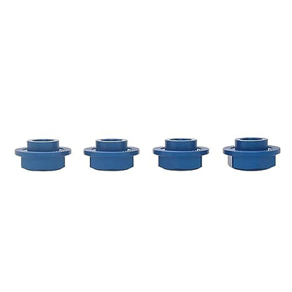 24mm CNC Metal Wheel Tire Adapter Front Rear Tyre Nut Cap 4pcs (Blue) | for 1/5 Scale TRAXXAS X-MAXX XMAXX 6S 8S Truck Rc Car Racing Toys Parts - color: Blue