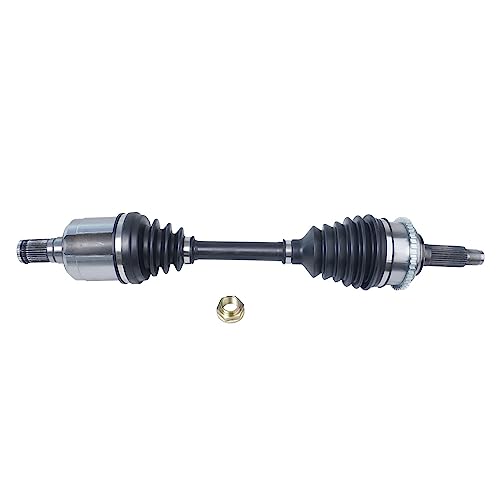 Detroit Axle - Front Left Steering Knuckle CV Axle for 2006-2009 | Ford Fusion Mercury Milan, 2006 Lincoln Zephyr, Driver Side CV Axle Shaft Steering Knuckle & Wheel Bearing Hub Replacement - size: 2UX47645/Pair