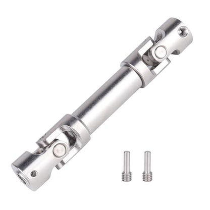 Stainless Steel Driveshaft Heavy-Duty Universal Joint Drive Shaft 66-88mm for 1/18 RC Rock Crawler Axial UTB18 Capra Unlimited Trail Buggy Upgrade Parts Replacements(Front) - style: Front