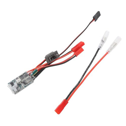 RC 30A Brushed ESC Electronic Speed Controller 2 Way Current Control with Brake Function for 1/16 1/18 1/24 Scale Cars and Boats PCB Material Compact Lightweight Design