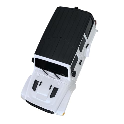 6.10inch/155mm Wheelbase Plastic Texture Hardtop Body Shell Kit Replacement Part for 1:18 RC Car Crawler Car for TRX4M Bronco Defender AX8560 Chassis Upgrade Accessories (White) - color: White