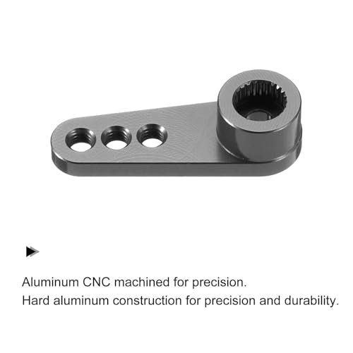 MECCANIXITY Metal 25T 25 Teeth Steering Servo Single Arm Horn Titanium for DIY RC Car/Boat/Airplane Boat Accessories - color: Titanium