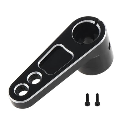 2Pcs CNC Aluminum 25T Servo Horn 25 Teeth Motor Steering Arm | Fit for Futaba Savox Power HD/Replacement for 1/8 1/10 RC Off-Road Crawler Drift Racing Car