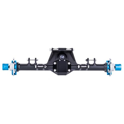 +9mm Front Rear Axle with Hydraulic Steering Link for Axial SCX24 Deadbolt C10 JLU Gladiator Bronco 1/24 RC Crawler Upgrade (Black) - color: Black