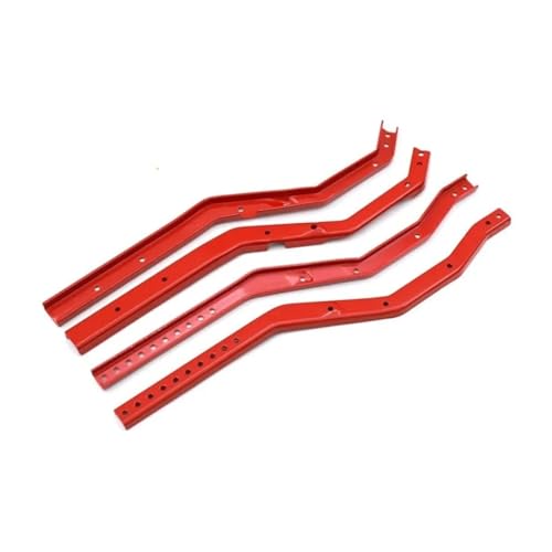 RC Frame Parts For Axial For Scx10 III Metal Chassis Frame Rails Adjustable Wheelbase Kit 4PCS Set Rc Car Parts Accessories Upgrades Replacement Repair(Red) - color: Red