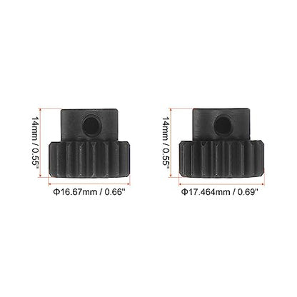 HARFINGTON 32P Hardened Pinion Motor Gear Set 2pcs 19T 20T Fit 5mm RC Motor Shaft 0.8 Metric Pitch 32 Pitch Gears for RC Car, with Hex Key - style: 19T 20T