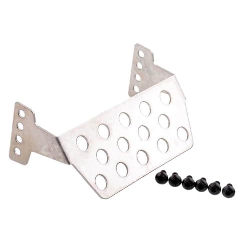 Aluminum Front/Rear Chassis Armor Protection Plate Compatible with 1/10 RC Crawler Car Models(Rear) - color: Rear