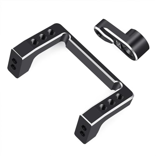 RC Car Aluminium Servo Mount Servo Fixed Bracket Stand with Metal Servo Horn Arm for Losi 1/16 Mini-B 2WD Buggy RC Car Upgrade Parts
