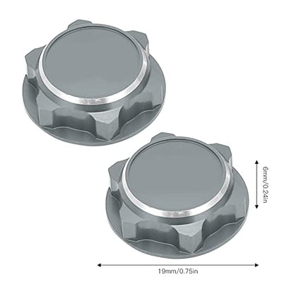 17mm Hex Wheel Nuts, 4pcs Aluminum Alloy 17mm Self Lock Hex Wheel Nuts Adapter Dustproof Caps for 1/8 RC Car Track Wheel Rims (Grey) - color: Grey