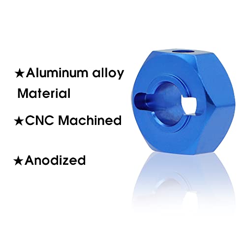 GLOBACT 4PCS 12mm Hex Wheel Hub & Cross Wrenche for 1/10 RC Car | Fits 1/10 TRX4 Axial Redcat ARRMA Granite Voltage 2WD HPI HSP Tamiya WLtoys