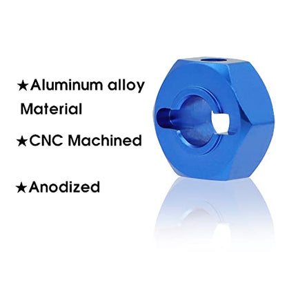 GLOBACT 4PCS 12mm Hex Wheel Hub & Cross Wrenche for 1/10 RC Car | Fits 1/10 TRX4 Axial Redcat ARRMA Granite Voltage 2WD HPI HSP Tamiya WLtoys