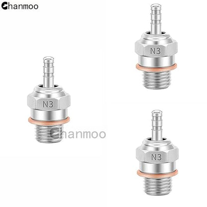 RC Glow Plugs No.3 N3#3 70117H Hot Spark Nitro Engine Parts Replace OS for 1/8 1/10 Scale RC Car Truck Buggy Traxxas Losi HPI Redcat HSP Himoto 3PCS - size: N3 3PCS