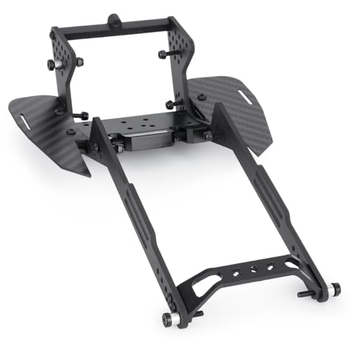 High Clearance Carbon Fiber LCG Chassis Kit with Transmission Shocks Absorbers for 1/10 RC Crawler Cheater Rigs SCX10 II (Chassis Kit)