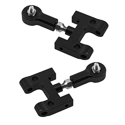 Upper & Lower Swing Arm Wheel Hex Adapter Steering Block Swing Arm Mount Steering Cup w/Bearing Set Compatible with WPL D12 1/10 RC Car Upgrade Part (Black) - color: Black