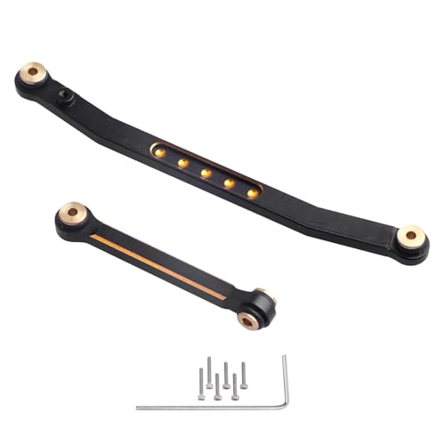 Aluminum Steering Rod Tie Links Linkage Set for Axial SCX24 1/24 RC Crawler, Metal Steering Link Rod Upgrade, Compatible with C10 JLU Deadbolt Gladiator Bronco