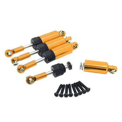 RC Crawlers Models For HSP 18301 18302 18311 18312 18321 18322 4WD 1/18 Metal Shock Absorber Oil Adjustable Set Car Truck Crawler 65mm Model RC(Yellow) - color: Yellow