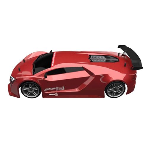 Redcat Racing Lightning EPX RC Drift Car 1/10 Scale 4WD with 2.4GHz Radio, 19T Brushed Motor, Tunable Suspension, Remote Control Car with Battery and Charger - Metallic Red