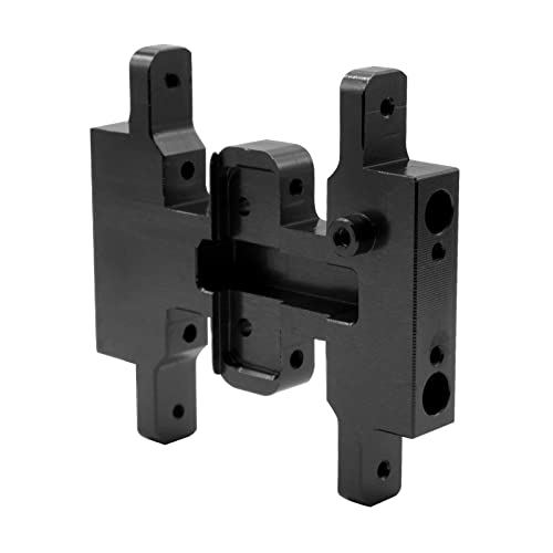 OGRC Aluminum Skid Plate Gearbox Mount Transmission Plate for SCX24 Crawler | SCX24 Transmission Skid Plate, 7.4g Lightweight Gearbox Base, Black - color: Black